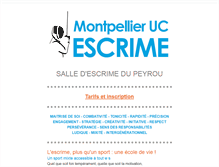 Tablet Screenshot of escrime.mucomnisports.fr